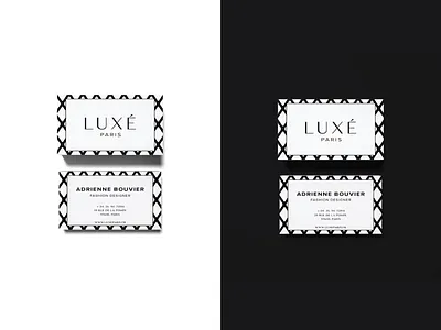 Luxé Paris 🇫🇷 brand and identity brand identity branding business card business card design design fashion graphic design minimal design paris print stationary design unisex