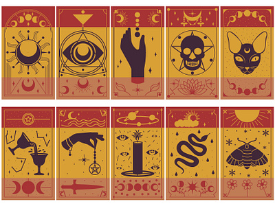 Tarot Card Designs design graphic design illustration magic vector