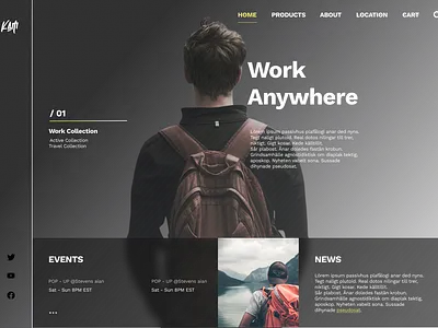 Landin page for content creator branding design figma illustration logo photoshop ui ux vector webdesign