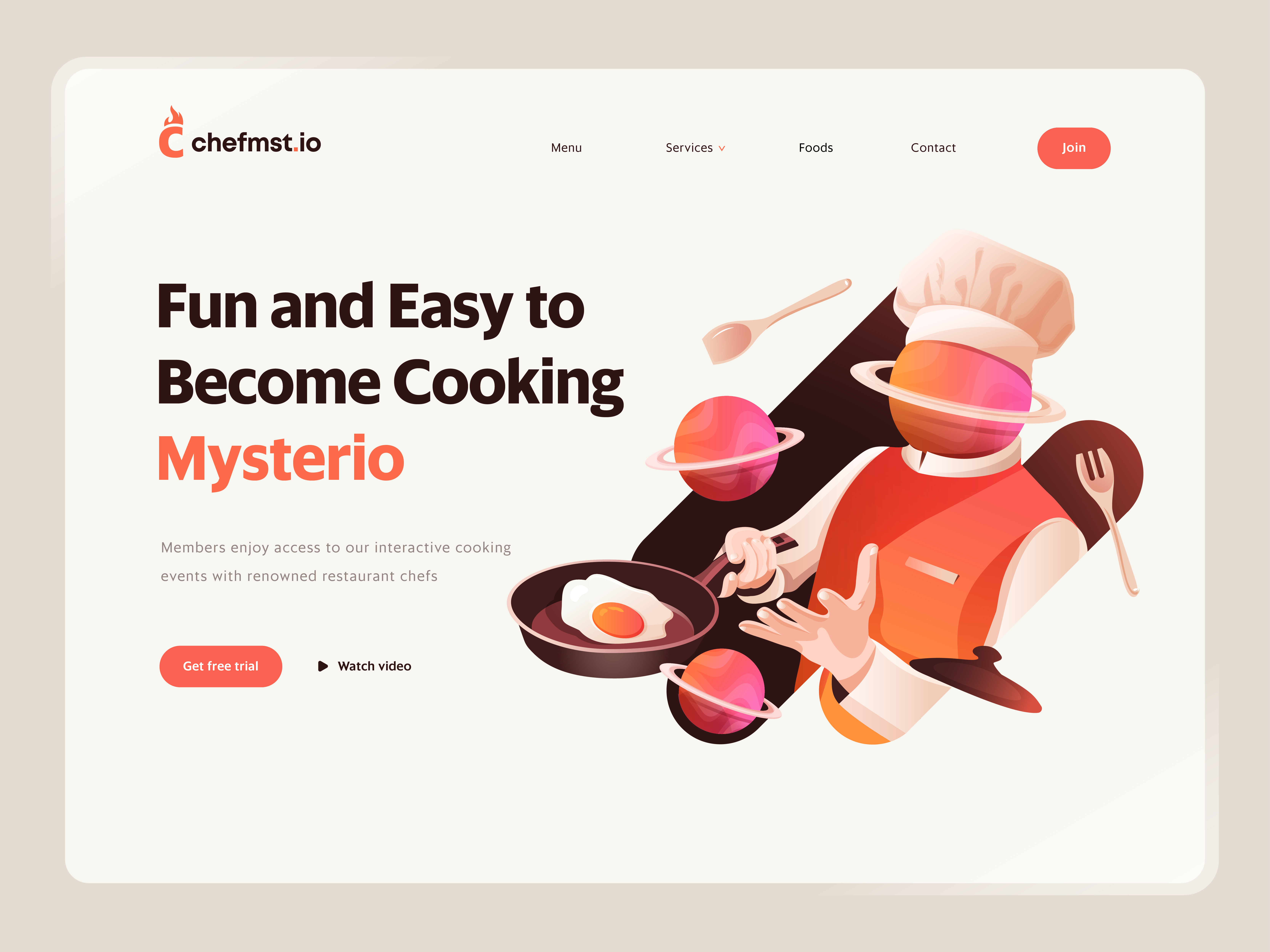 Hero image illustration banner branding chef chef illustration cook cooking illustration digital art digital illustration hero illustration hero section hero section illustration homepage banner homepage illustration illustration landing page illustration ui illustratino vector vector art website illustration