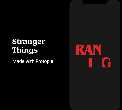 Stranger Things | Splash Screen animation app dailyui design eleven madewithprotopie mobile netflix protopie stranger things strangerthings strangerthingsstore ui ux