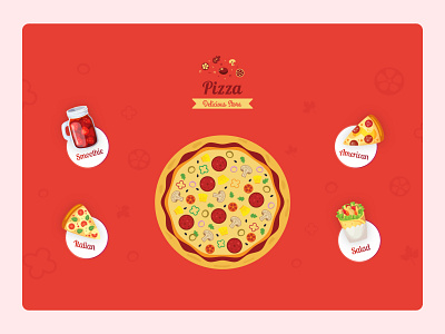 Pizza | Order for Delivery Near You creative design illustration ixstudio minimal pizza red restaurant ui vector website design
