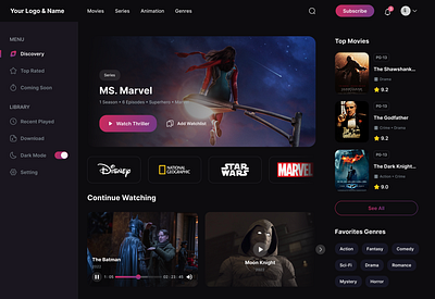 movie streaming website design by xlent studio. design gaming website graphic design mopvie website ui uiux ux website