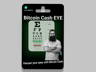 Bitcoin Cash Eye Gift Card design graphic design illustration logo ux vector