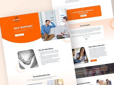 Therapy Web UI Design branding counsel service creative design design mental health online counsil product design therapist therapy website ui uiux web ui