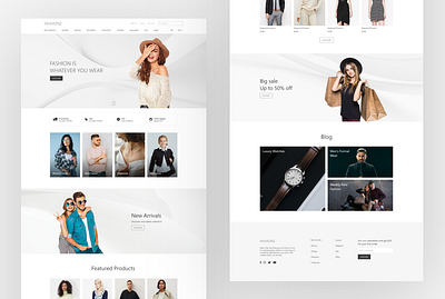 Fashion Store Landing Page | E-Commerce Concept e commerce web design fashion ui ui ux web design