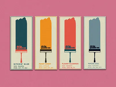 Drip Paint Co. brand identity branding design graphic design icon illustration illustrator logo logos logotype paint paint company paint logo type typography unique logo vector vintage vintage design vintage logo