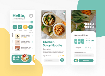 Food online order app concept app delivery design food gojek illustration online trending ui ux