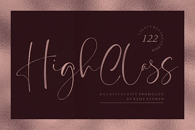 High Class – Handwritten Font branding fancy script graphic design handwritten logo valentines fonts