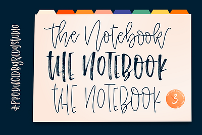 The Notebook Collection Fonts branding graphic design logo playful font
