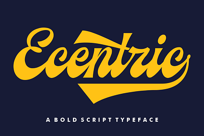 Ecentric Retro Fonts branding display font graphic design logo sporty fonts