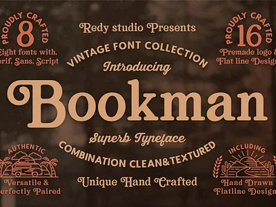 Bookman Collection – Useful Pairing Fonts branding graphic design handmade logo typography