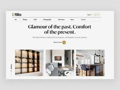 Filllo - Architecture Landing Page animation animation after effects architect architecture building filllo inspiration interaction interior motion design motion graphics ui animation ui interaction uiux userinterface ux web web design website