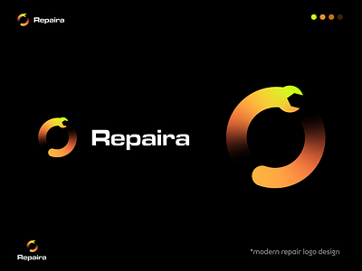 modern repair logo design concept - fix gear - tool brand identity branding car design fix gear illustration logo logo design logodesign minimal minimalist modern phone repair repair company repair logo tool