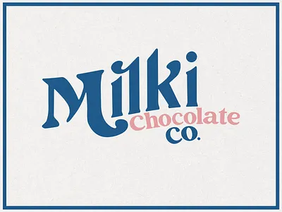 Milki Chocolate Co. brand brand identity branding candy candy logo chocolate chocolate bar chocolate bar design custom type design graphic design icon illustration illustrator logo logo inspiration logos logotype typography vector