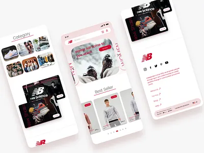 New Balance Mobil Redesign. app design designer e commerce figma mobil mobilapp newbalance responsive ui ux web webdesign webdesigner website