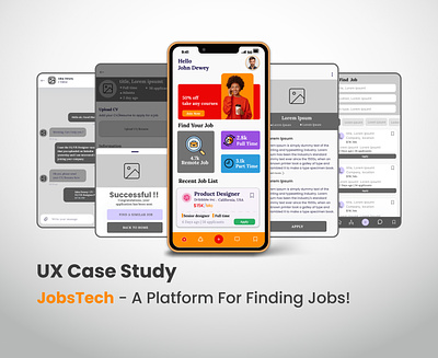JobsTech - Ux Design Case Study app design agency job finder jobfinder ui ux ux design ux design case study