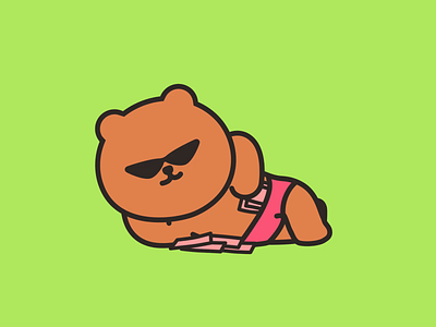 Is to have money.就是有钱 ae animation bear character illustration money motion