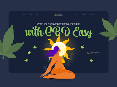 Cannabian Store dark ui design hero illustration ui web