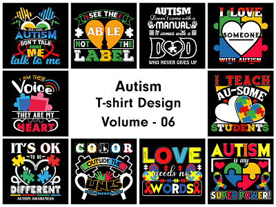 Autism T-shirt Design autism autism t shirt autism t shirt design graphic design t shirt design tshirt typography t shirt ui uiux ux