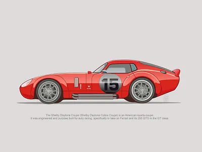 Shelby Daytona Cobra Coupe automotive branding car daytona design graphic graphic design illustration logo racing rallye red roadster shelby speed sport ui vector vehicle