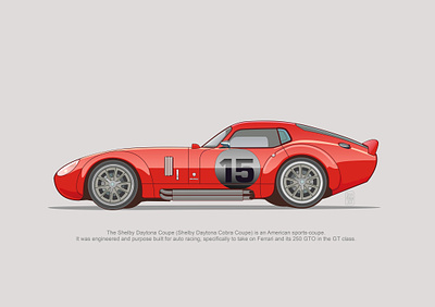 Shelby Daytona Cobra Coupe automotive branding car daytona design graphic graphic design illustration logo racing rallye red roadster shelby speed sport ui vector vehicle
