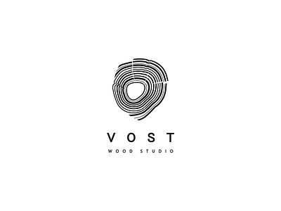 Vost Wood Studio branding design graphic design icon logo minimal