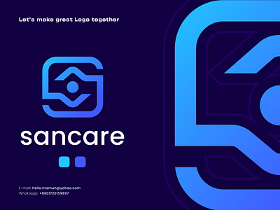 sancare - letter s care logo concept a b c d e f g h i j k l m n abstract logos animation brand brand identity branding etter s graphic design identity lettermark logo designer logo inspiration logomark mark modern logo modern logos monogram o p q r s t u v w x y z simple logos symbol