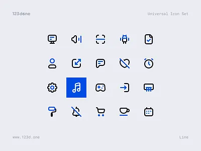 Universal Icon Set | Line 123done clean design figma icon icon design icon pack icon set icon system iconjar icons iconset minimalism universal icon set