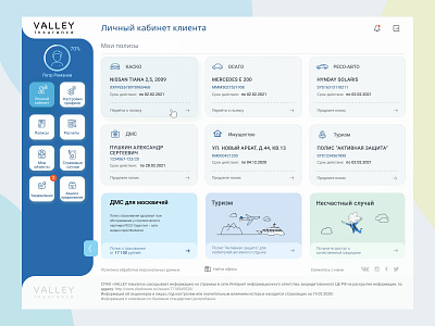 Dashboard Valley Insurance design graphic design illustration ui