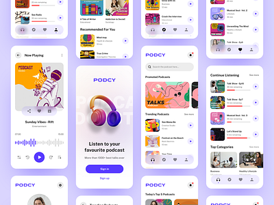 Podcy - Podcast App Design by Bacancy: Work From Anywhere on Dribbble