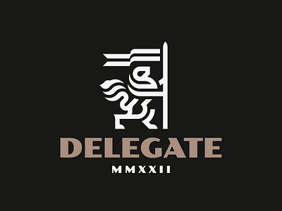 Delegate concept leo lion logo