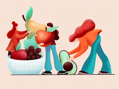 Healthy Veggies Art food healthcare healthy eating illustration texture