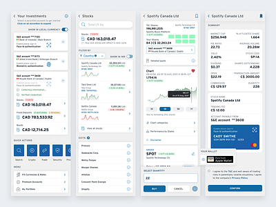 Stock Components V2 buttons cards components dasboard design finance mobile payments risk spotify stepper stock trading ui ux