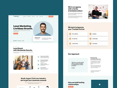 Marketing Agency Landing Page Design corporate design graphic design homepage interface landing page marketing agency ui user experience user interface ux web web design web marketing website website design