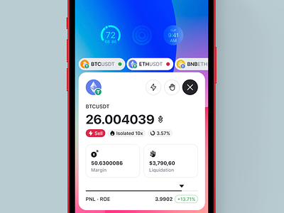 Trading - IOS assets balance blockchain coins crypto design eth fee guidelines ios16 loss position product sell stop swap trade trading wallet widget
