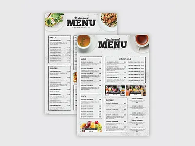 Restaurant Menu branding cafe menu design fast food fast food menu food menu food menu template graphic design menu design menu template photoshop print print design restaurant menu