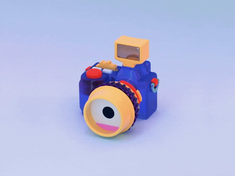 SNAP 3d 3dloop animation camera character colour creature gif illustration texture ui