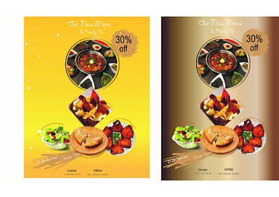 menu branding flyer graphic design illustration menu motion graphics