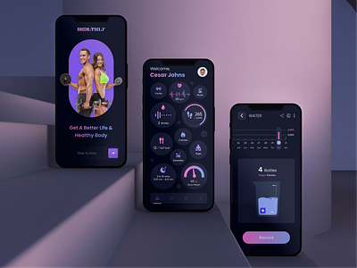 Mobile App - Health Tracking Concept android app dribbble fit fitness gym health health tracking healthcare app healthy interface ios rtvd studios training ui uidesign userexperience ux workout