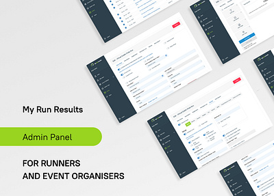 MyRunResults - resource dedicated to runners & event organizers admin panel agency app application design design agency figma internal system software development software development agency ui ux web design web development