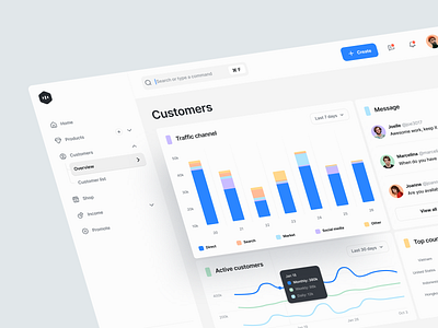 Core: Dashboard Builder – ✨ Live Preview admin admin dashboard chart clean clean app dashboard dashboard chart geometric message minimal nav navigation product sidebar ui ui design ux ux design web app web design