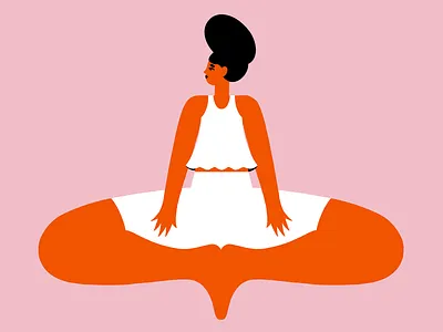 Yoga Woman | Meditation ✨ 2d 30daysofyoga balance character design drawing figure girl girl power health illustration meditation woman yoga yoga pose