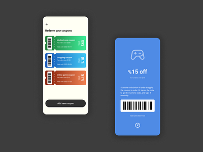 Redeem Coupon branding card design icon illustration joise logo redeem coupon typography ui ux