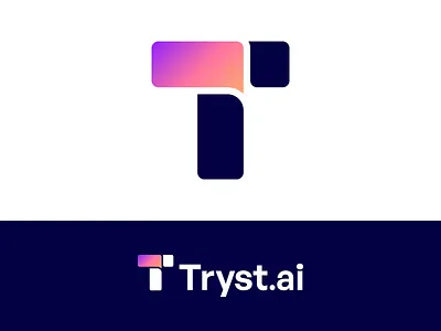 Tryst.ai | Logo design bot branding branding and identity chat identity identity branding logo design logo design branding saas t letter talk unused