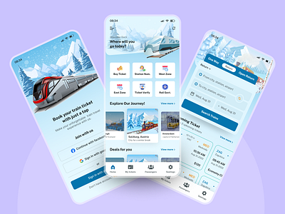 Train Ticket booking mobile app agency booking booking app branding design homepage illustration ios landing page mobile apps product select seat ticket app ticket booking tickets train train app travel uiux web design