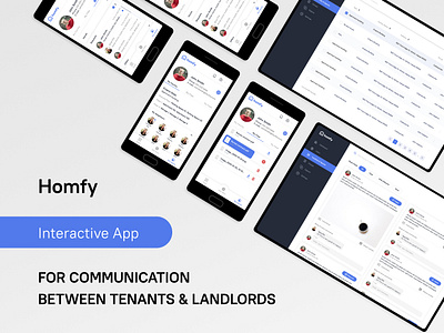 An interactive app for communication between tenants & landlords admin panel agency app application design design agency figma hospitality internal system mobile app mobile design mobile development multitenancy software development software development agency ui ux web design web development