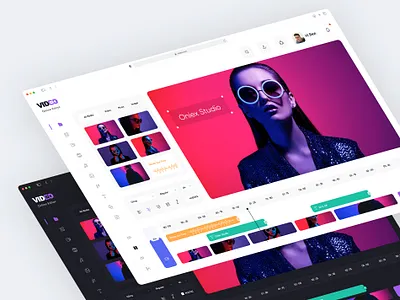 Video editor dark app dark mode dark theme dark ui desktop app editor interface minimal modern movie online video editor software as service typography ui ux video tool visual programming web ux website youtube