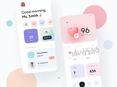 Medical service - Mobile App app app design doctor healthcare healthcare app medecine medical medical app mobile app mobile app design mobile design mobile ui