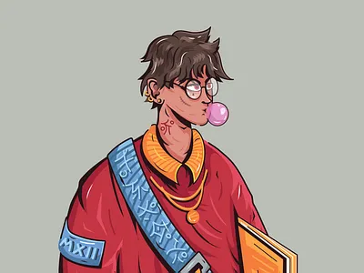 azuki-inspired character anime artist asian azuki cartoon character design chinese collection design fashion female flat illustration japanese korean nft pfp schoolboy student vector